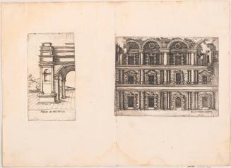 Two Plates Showing Ruins of An Arch and a Palace Facade