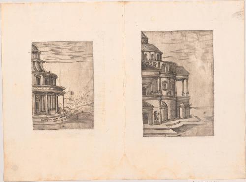 Two Plates Showing Two Round Temples