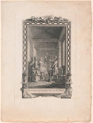 Melisse Reveals herself to Dorante, from 'La Suite du Menteur' by Pierre Corneille, act III, scene iii