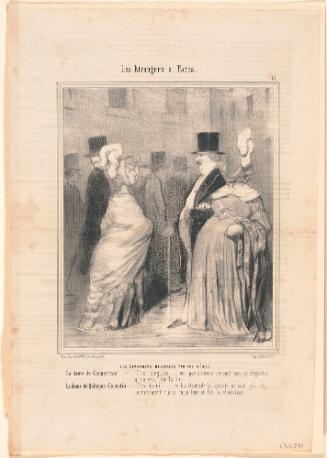 Foreigners Taking Stock of Each Other, plate 15 from Les Estrangers á Paris