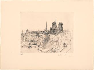 The Square Du Vert Galant and Notre Dame, on the Ile De La Cite
