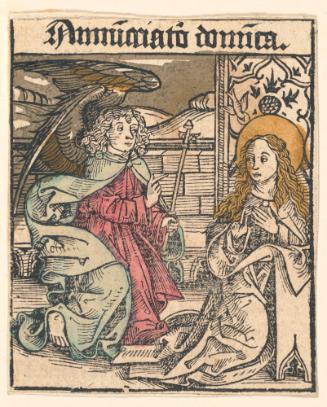The Annunciation, from Shedel's Liber Chronicarum