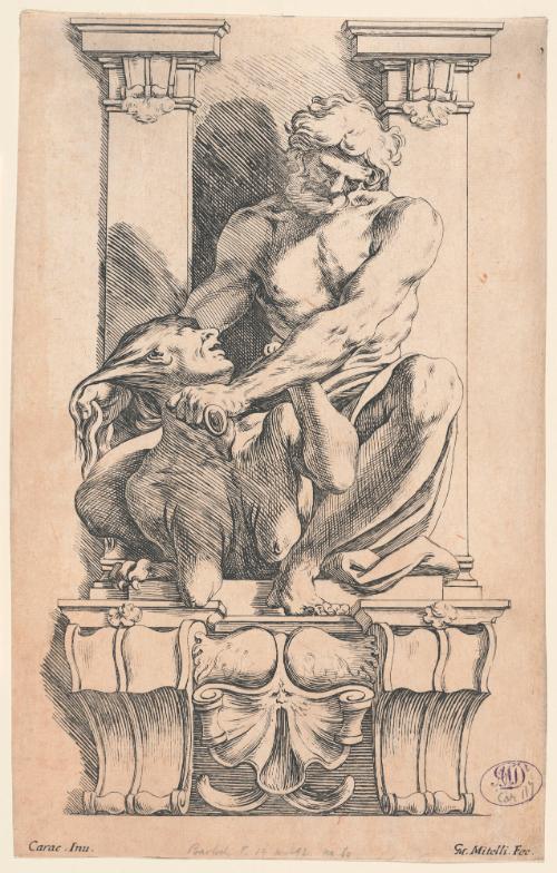 Caryatid with a Man Overcoming a Harpy