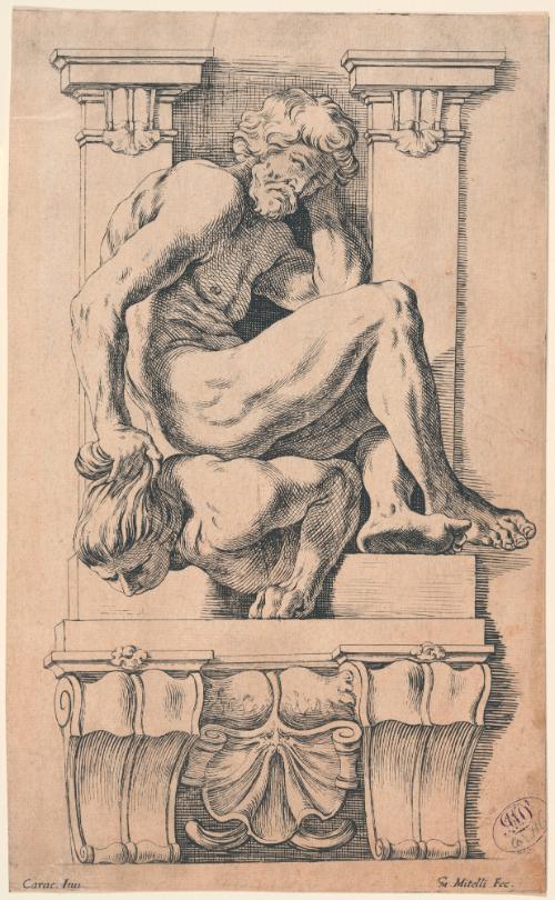 Caryatid with a Man Overcoming a Harpy