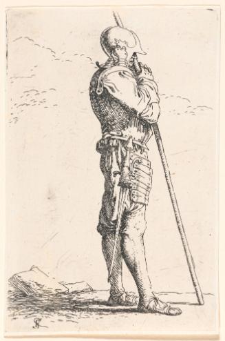 Standing Soldier in Armor with Pole (b38)