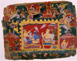 Jarasandha, the King of Magadha, Besieges Mathura for the First Time, Leaf from a Series Illustrating the 10th Book of Bhagataba Purana