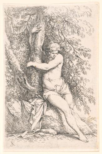 Nude Woman Under Tree (b81)