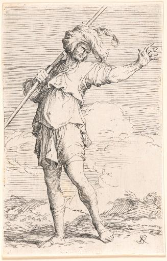 Standing Soldier with Pole (b33)