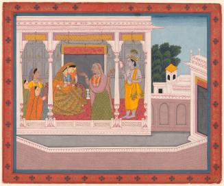 Krishna Coming to Beg Forgiveness of Radha