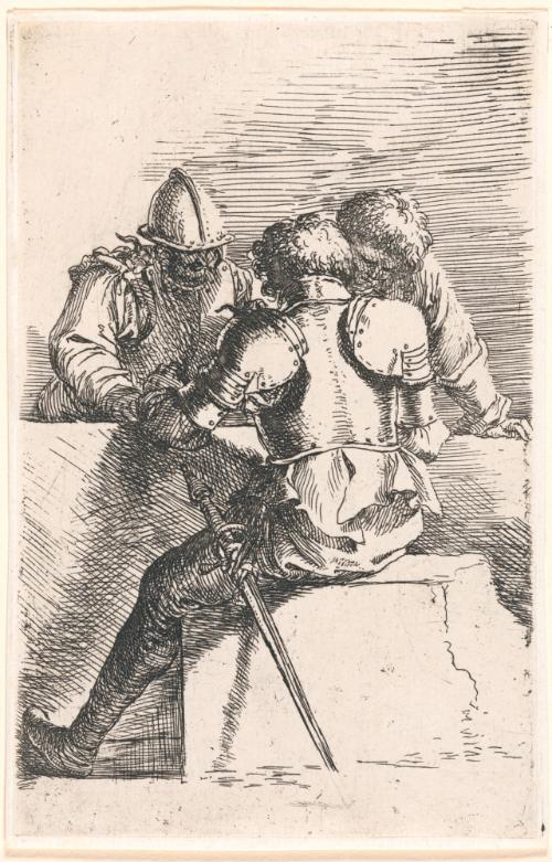 Three Soldiers Gambling (b55)