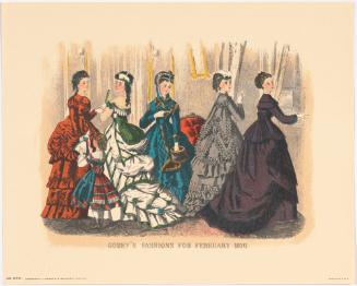 From Godey's Ladies' Book: Godey's Fashions for February 1870
