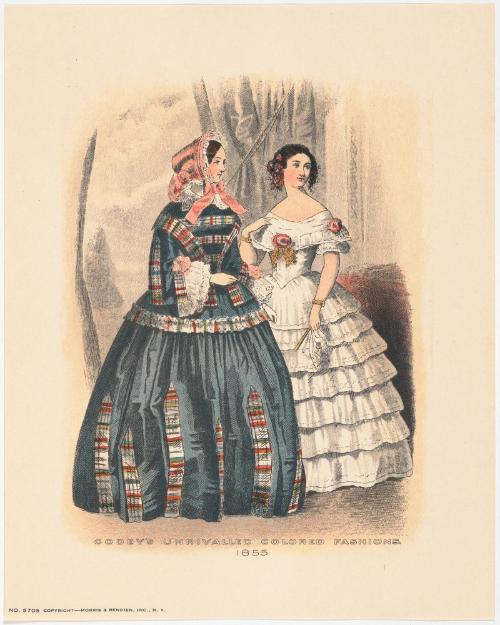 From Godey's Ladies' Book: Godey's Unrivalled Colored Fashions, 1855