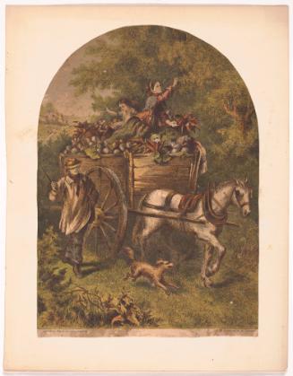 Untitled (Two Girls in Horse-drawn Cart with Shepherd)