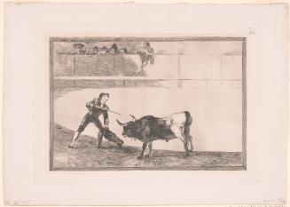 Pedro Romero Kills a Bull that is Standing Still, plate 30 from the Tauromaquia series