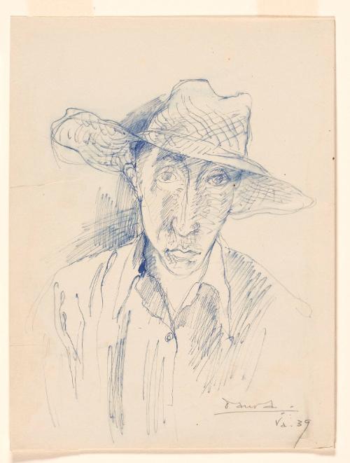 Self-portrait in Straw Hat