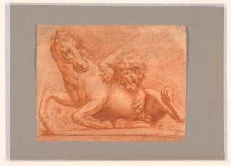 Lion Attacking a Horse