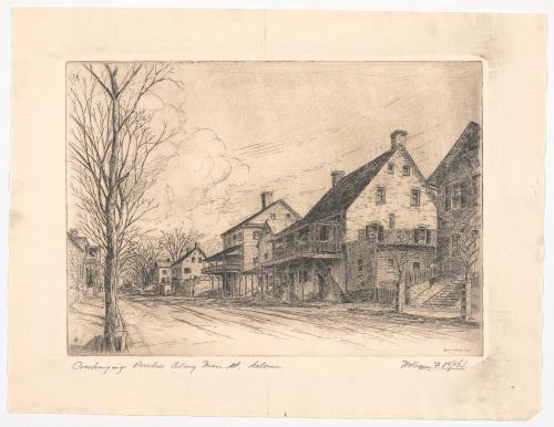 Overhanging Porches Along Main Street, Salem