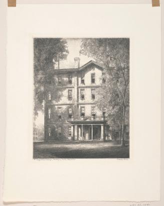 Lyman House, St. Augustine College, Raleigh, plate 28 from album 6 of Orr Etchings of North Carolina