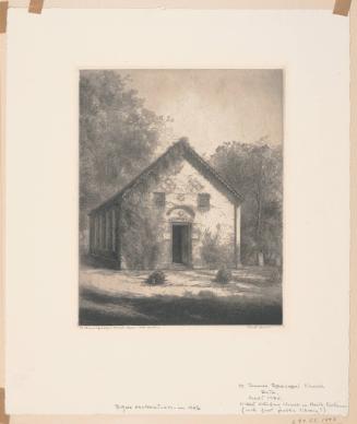 St. Thomas Episcopal Church, Bath, plate 32 from album 7 of Orr Etchings of North Carolina