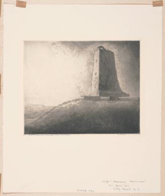 Wright Brothers’ Memorial, Kitty Hawk, plate 33 from album 7 of Orr Etchings of North Carolina
