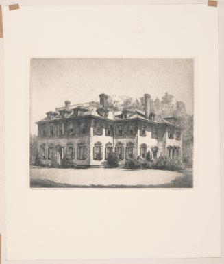 The Stanley House, New Bern, plate 37 from album 8 of Orr Etchings of North Carolina