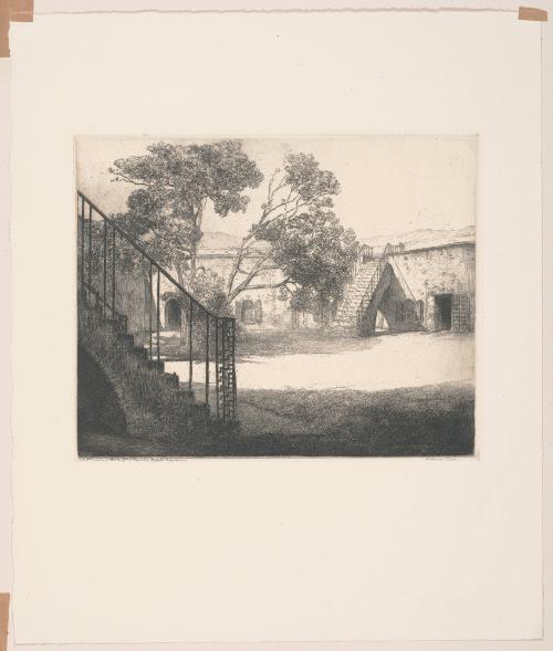 Fort Macon, Beaufort Harbor, plate 39 from album 8 of Orr Etchings of North Carolina