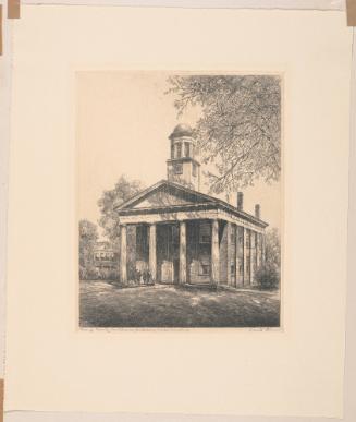 Orange County Court House, Hillsboro, plate 44 from album 9 of Orr Etchings of North Carolina