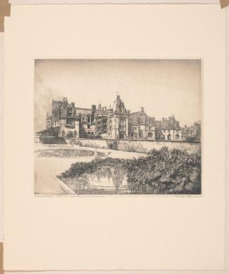 Biltmore House, Biltmore, near Asheville, plate 45 from album 9 of Orr Etchings of North Carolina