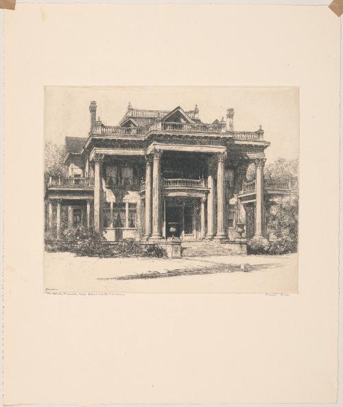 The Blades House, New Bern, plate 46 from album 10 of Orr Etchings of North Carolina