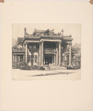 The Blades House, New Bern, plate 46 from album 10 of Orr Etchings of North Carolina