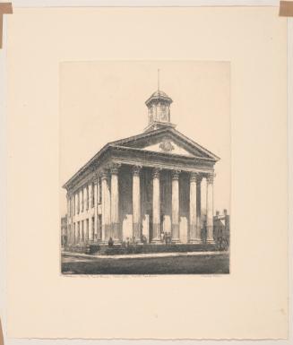 Davidson County Courthouse, Lexington, plate 48 from album 10 of Orr Etchings of North Carolina