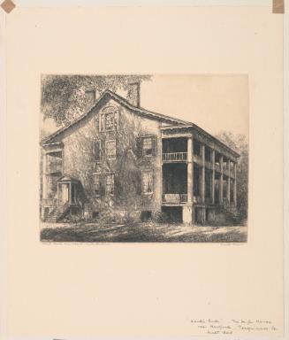 The Leigh House, near Edenton, plate 49 from album 10 of Orr Etchings of North Carolina