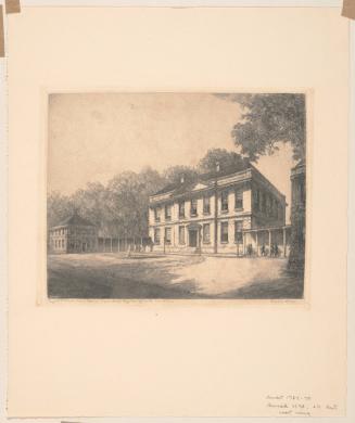Tryon’s Palace, New Bern, 1st North Carolina State Capitol, plate 50 from album 10 of Orr Etchings of North Carolina