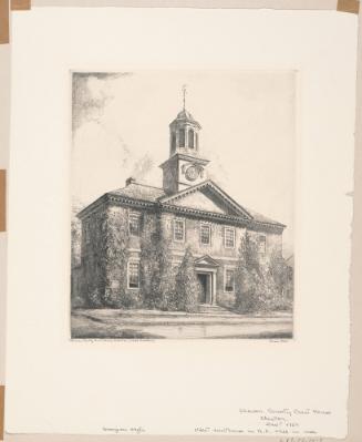 Chowan County Court House, Edenton, plate 1 from albums 1 and 2 of Orr Etchings of North Carolina