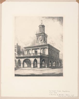 The Old Market, Fayetteville, plate 5 from albums 1 and 2 of Orr Etchings of North Carolina