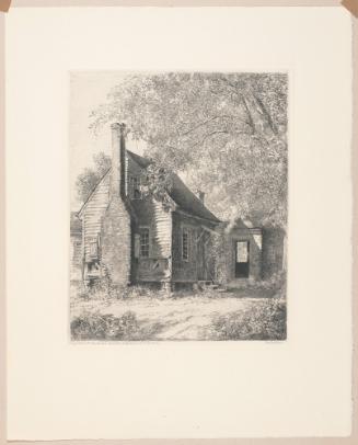 Plantation Servants’ Cabin, Hillsboro, plate 10 from albums 1 and 2 of Orr Etchings of North Carolina