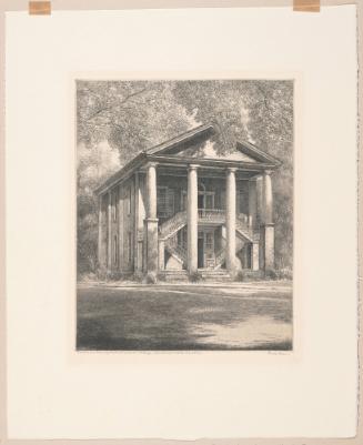 Eumenean Literary Society Hall, Davidson College, Davidson, plate 15 from album 3 of Orr Etchings of North Carolina