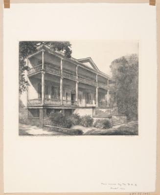 Burgwin – Wright – Cornwallis House, Wilmington, plate 18 from album 4 of Orr Etchings of North Carolina