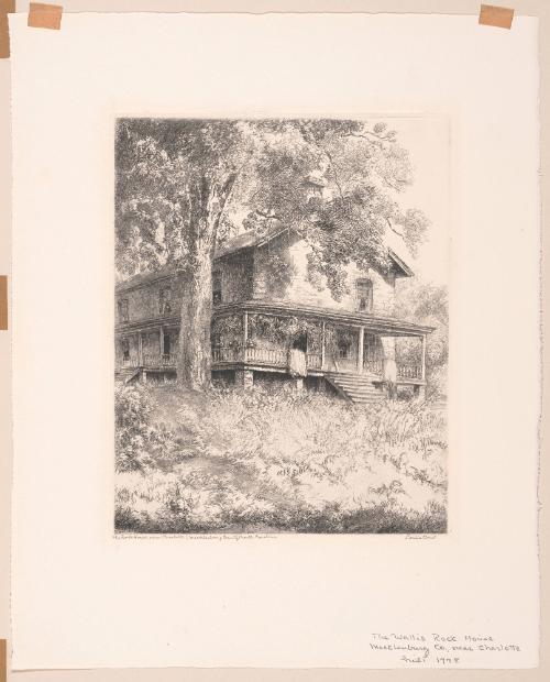 The Rock House, Charlotte, plate 19 from album 4 of Orr Etchings of North Carolina