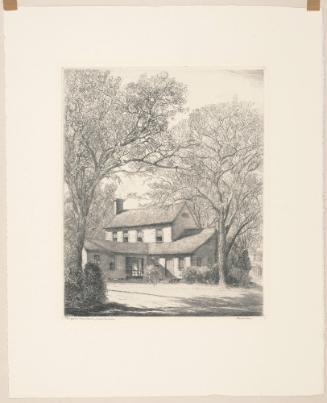 The Glebe House, Bath, plate 20 from album 4 of Orr Etchings of North Carolina