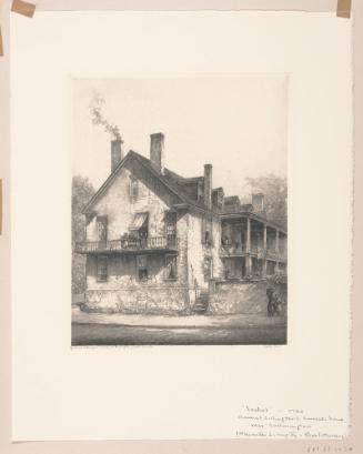 General Lillington’s House, Wilmington, plate 21 from album 5 of Orr Etchings of North Carolina