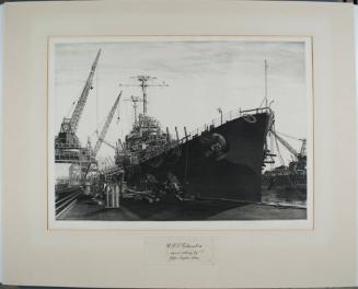 USS Columbia under Construction at New York Shipbuilding Corporation, Camden, NJ, 1942