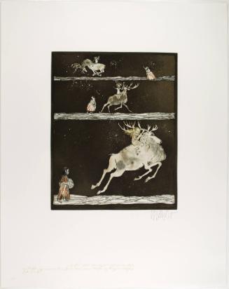 VIII: Gerda and the Reindeer Travel North, from the portfolio Autour de la Reine des Nieges
