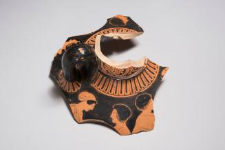 Fragment of Neck-Amphora with Youths, Girls