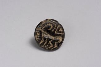 Round Stamp Seal with Ibex