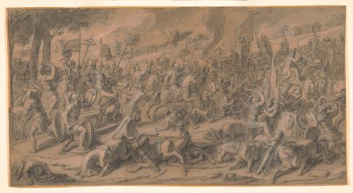 Alexander Confronts Darius II at the Battle of Gaugamela, from the Life of Alexander the Great