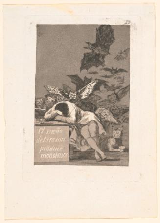 The Sleep of Reason Produces Monsters (El Sueno De La Razon Produce Monstruos), Plate 43 of Los Caprichos