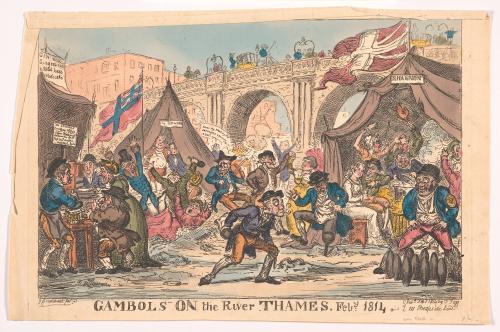 Gambols on the River Thames. Feb. 1814