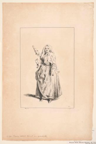 Standing Woman Holding a Distaff from 'Figures de Differents Caractères'