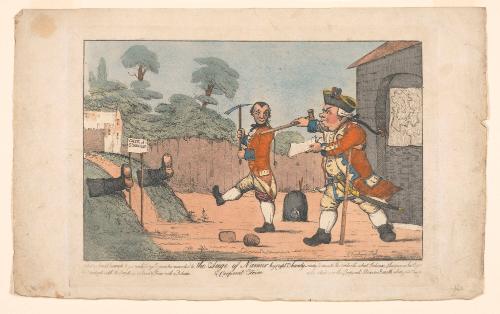 The Siege of Namur by Captain Shandy & Corporal Trim, Illustration to Tristram Shandy, Book 6, Chapter 22